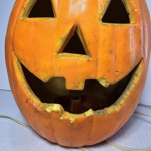Gemmy Hard Foam Halloween Jack O Lantern Pumpkin Lantern Light Up, - Picture 7 of 16
